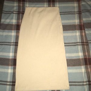 Cream pencil skirt